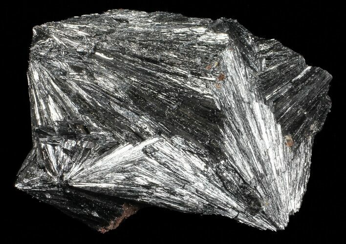 Metallic, Radiating Pyrolusite Cystals - Morocco #56954